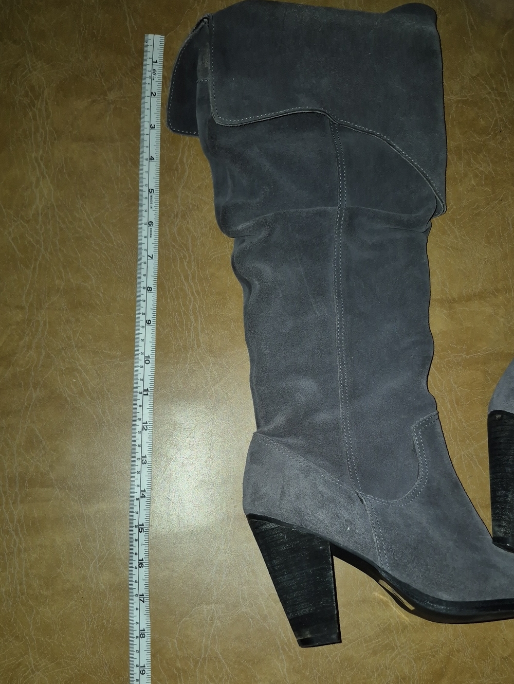 Jeffrey Campbell Kamala Grey Suede Heeled Boots..size 7 - Picture 7 of 9